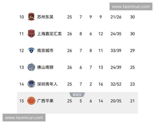 2025赛季中乙联赛积分榜更新：各队排名变动及争夺激烈局势解析
